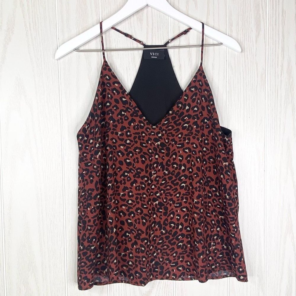 Vici Women's Animal Print Sleeveless Racerback Camisole Tank Size S